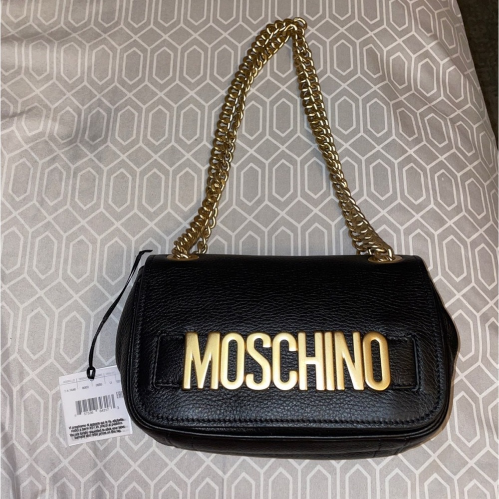 Moschino Black and Gold Women's Bag